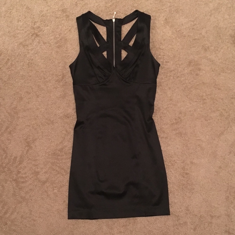 Silky black dress